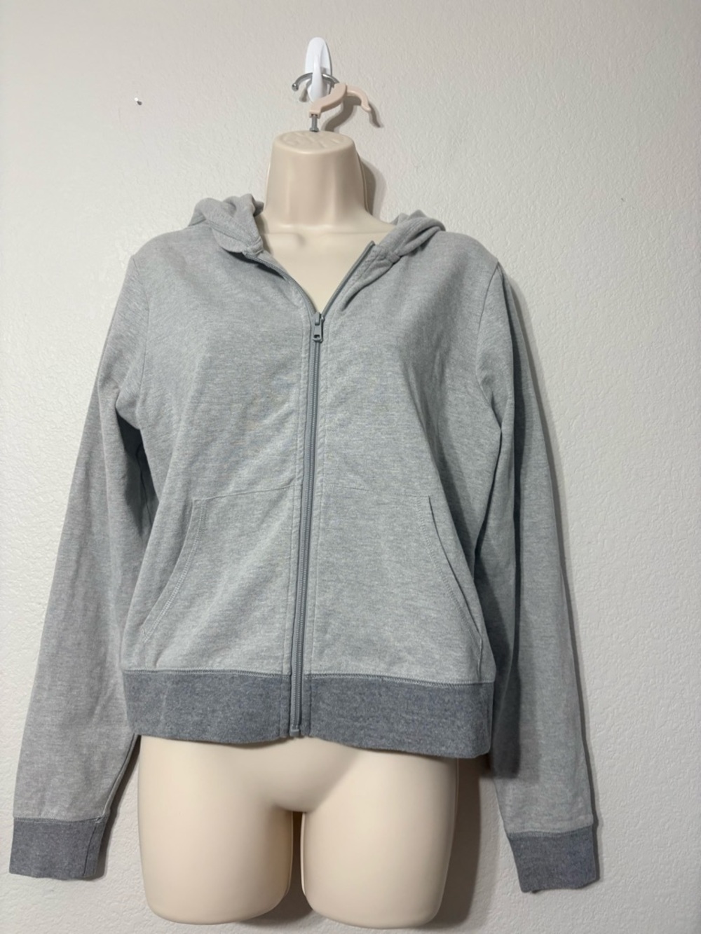 Skims Two Tone Gray Full Zip-Up Hoodie Jacket - Women's XL